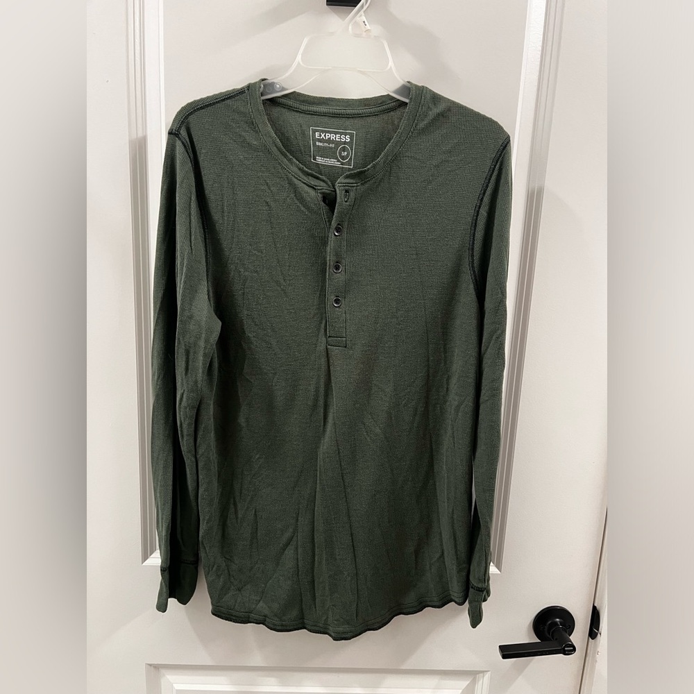Express Henley Long Sleeve Shirt